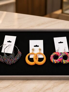 Lot Of Colorful Earrings